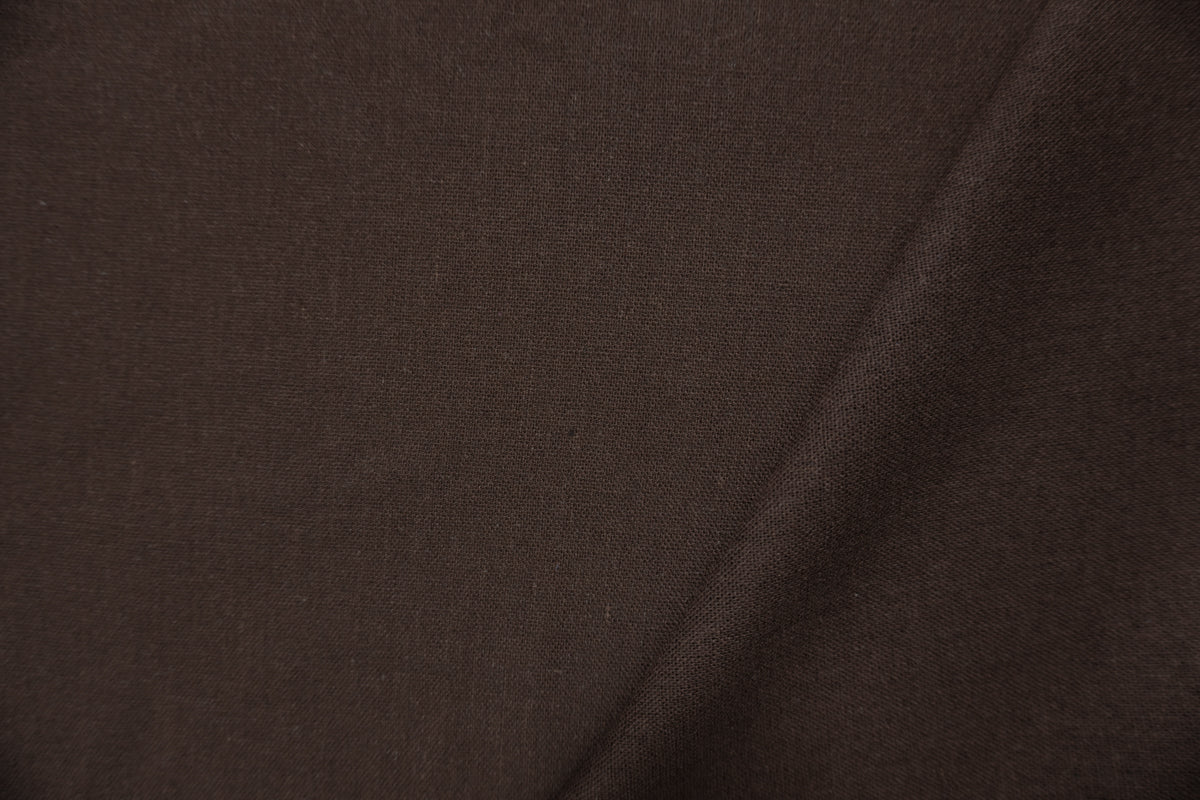Brown Washed Rayon Linen Solid Reorderable Woven Fabric - Image 2