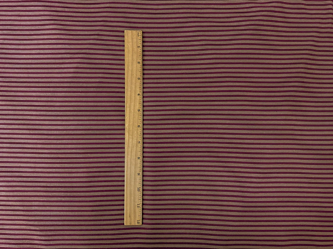 Burgundy-Brown Rayon Spandex Stretch Stripe Jersey Knit Fabric - Image 3