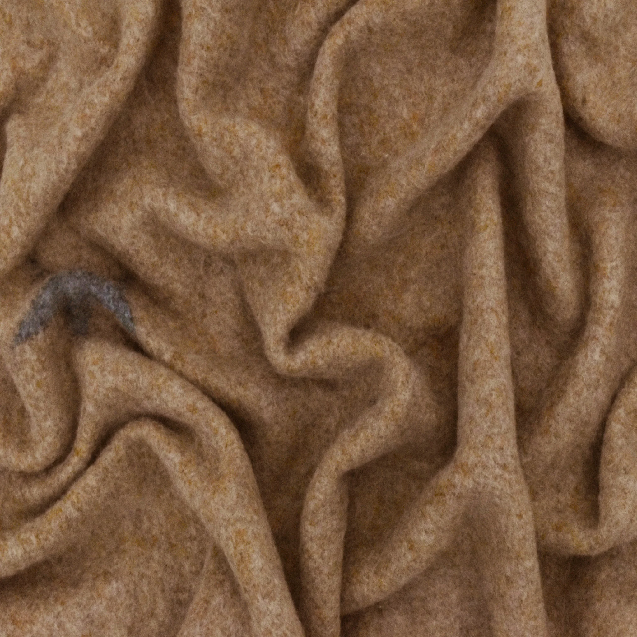 Camel Brown-Gray Star Printed Brushed Stretch Jersey Sweater Knit Fabric - Image 2