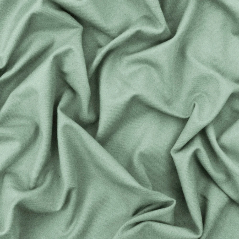 Ceramic Green Famous Maker Solid Stretch Tricot Yoga Swimwear Knit Fabric - Image 3