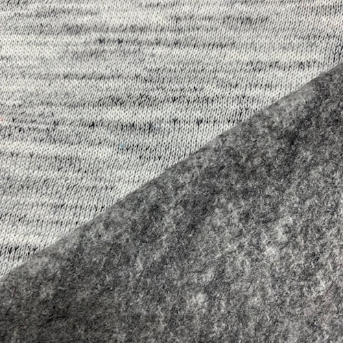 Chalk/Charcoal Sweatshirt Fleece Fabric
