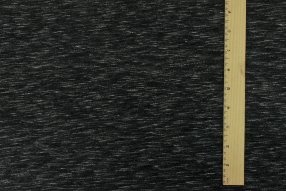 Charcoal Gray Famous Designer Textured Stretch Double Knit Fabric - Image 5