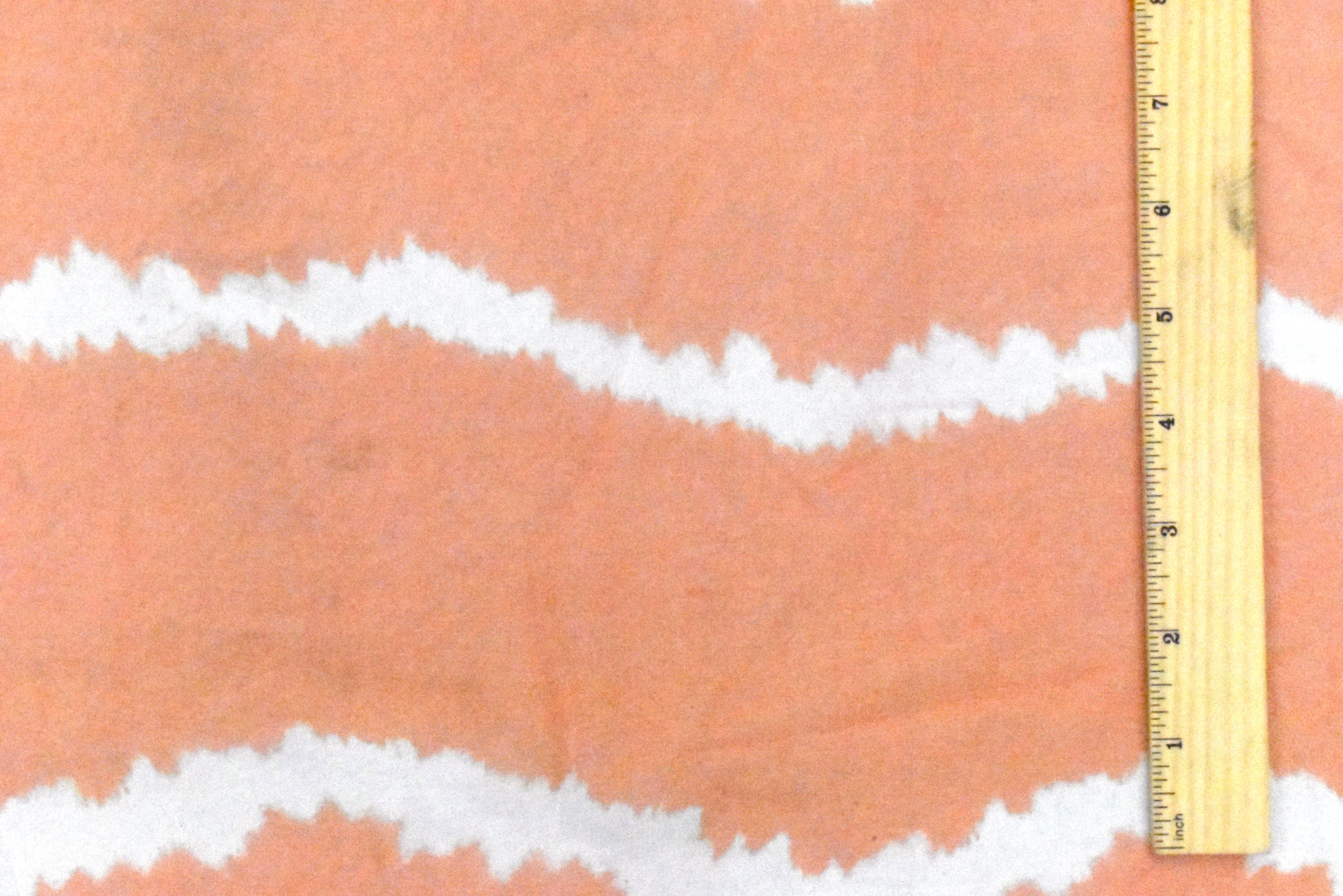 Citrus Orange-Ivory Tie Dye Printed Poly Chiffon Woven Fabric - Image 4