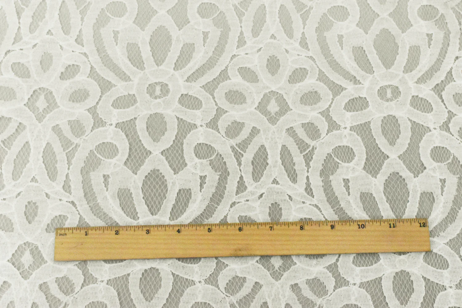 Cloud Ivory Baroque Cotton-Poly Lace Knit Fabric - Image 4
