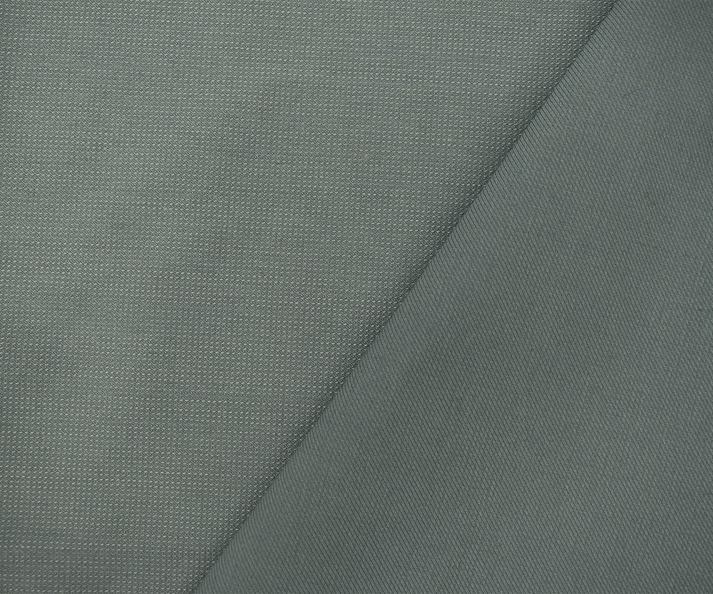 Cool Gray Poly Wool Dobby Woven Suiting Fabric - Image 2