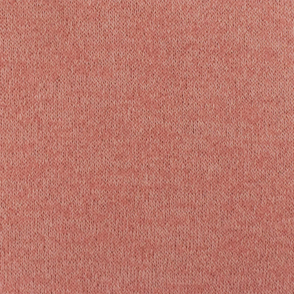 Coral Beach Pink-White Texture Stretch Poly Jersey Knit Fabric - Image 3
