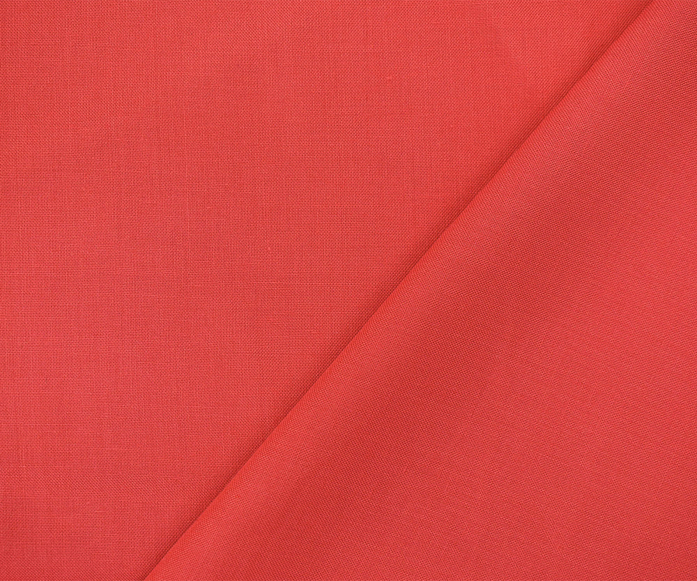 Coral Red Solid Rayon Challis Woven Fabric - Image 2