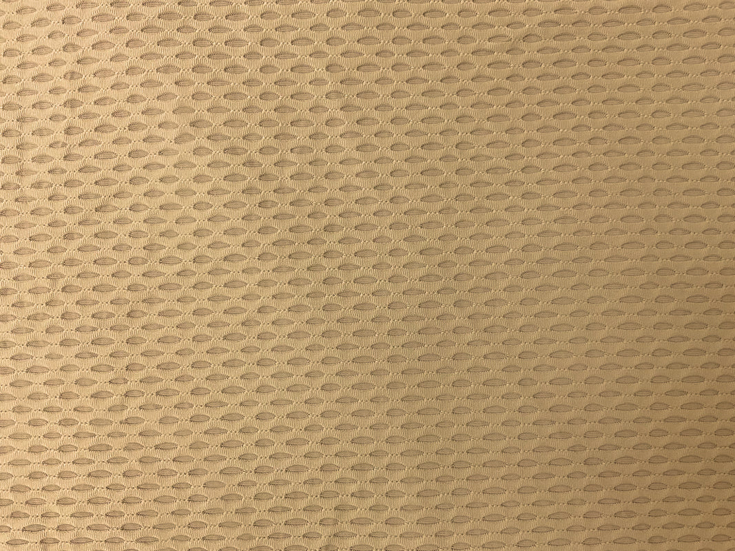 Cream Brown Famous Maker Nylon Stretch Mesh Knit Yoga Fabric - Image 2