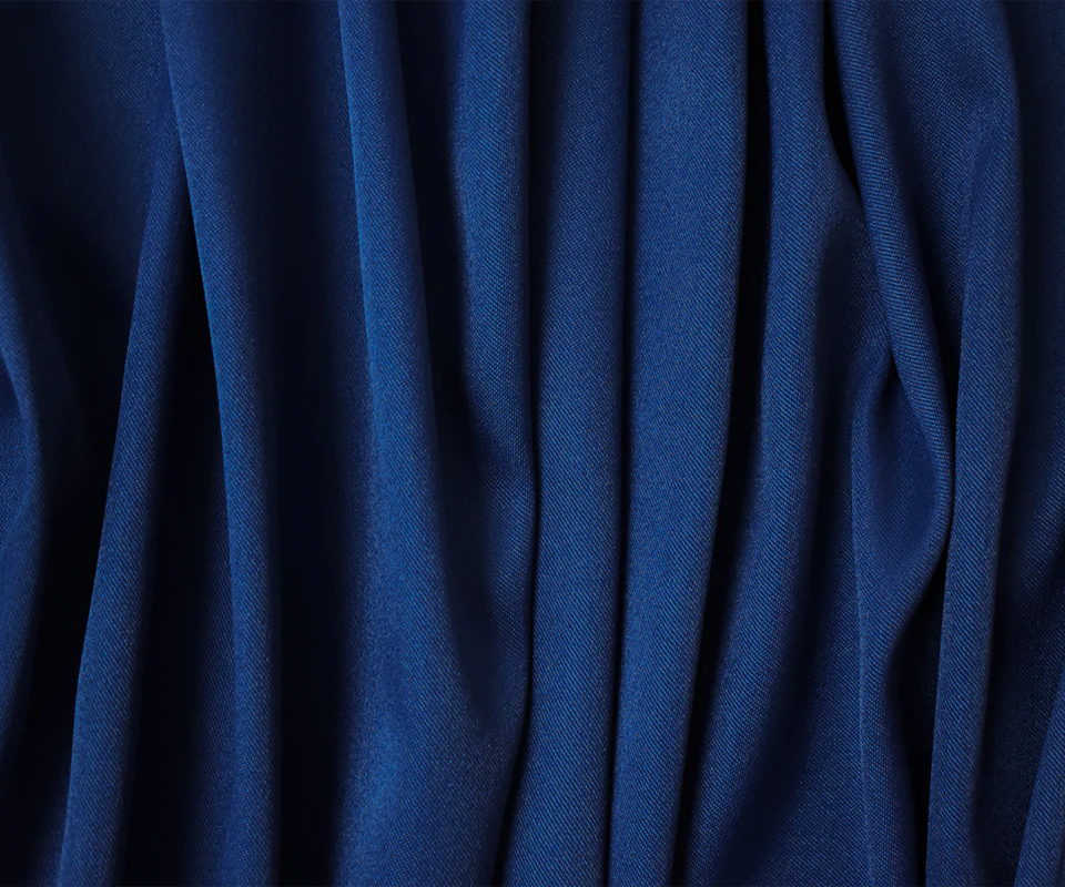 Dark Blue Poly Spandex Stretch Solid Stretch Lamour Woven Fabric - Image 3
