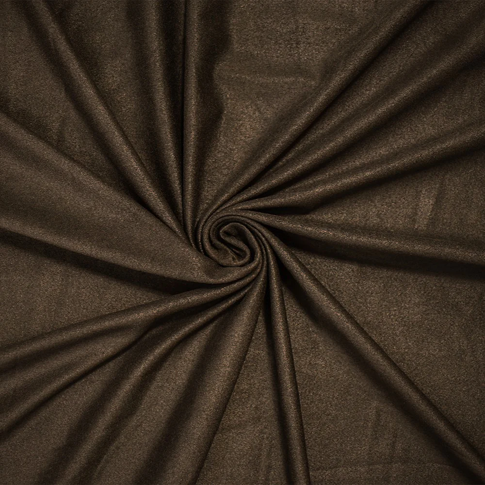 Dark Brown Stretch Spandex Solid Microsuede Knit Fabric