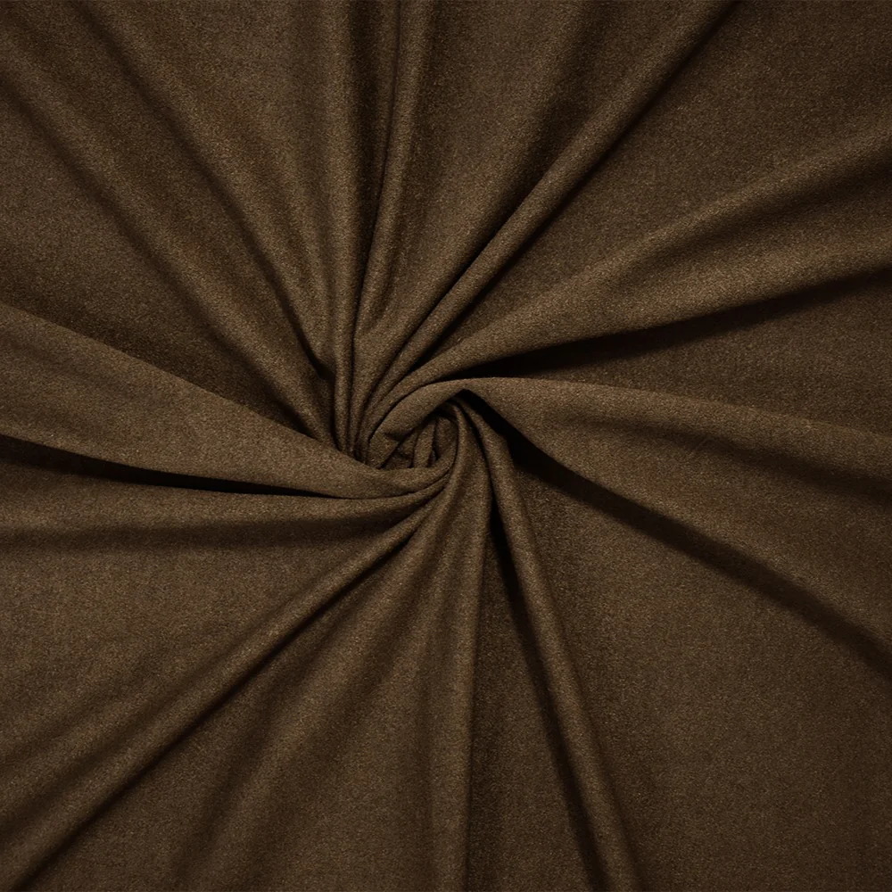 Dark Brown Stretch Spandex Solid Microsuede Knit Fabric