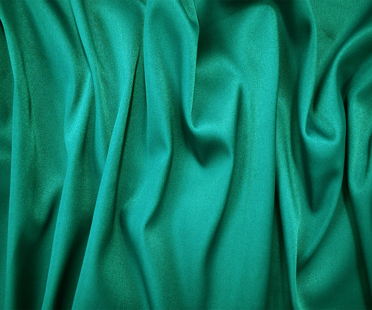 Dark Green Poly Stretch Spandex Lamour Solid Satin Woven Fabric - Image 3