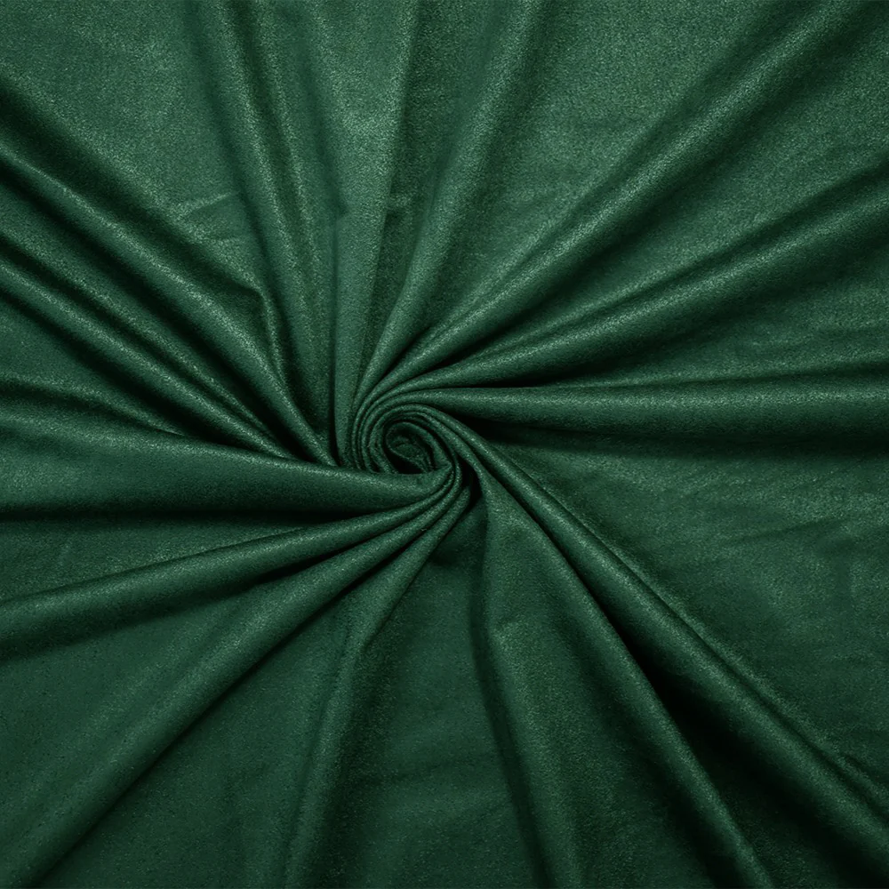 Dark Green Stretch Spandex Solid Microsuede Knit Fabric