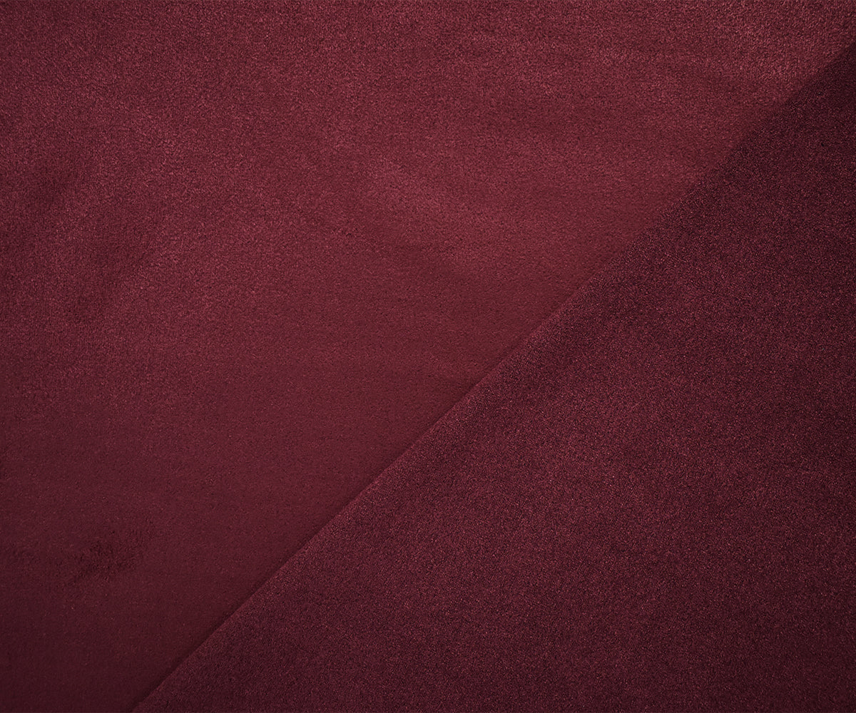 Dark Red Stretch Spandex Solid Microsuede Knit Fabric - Image 2