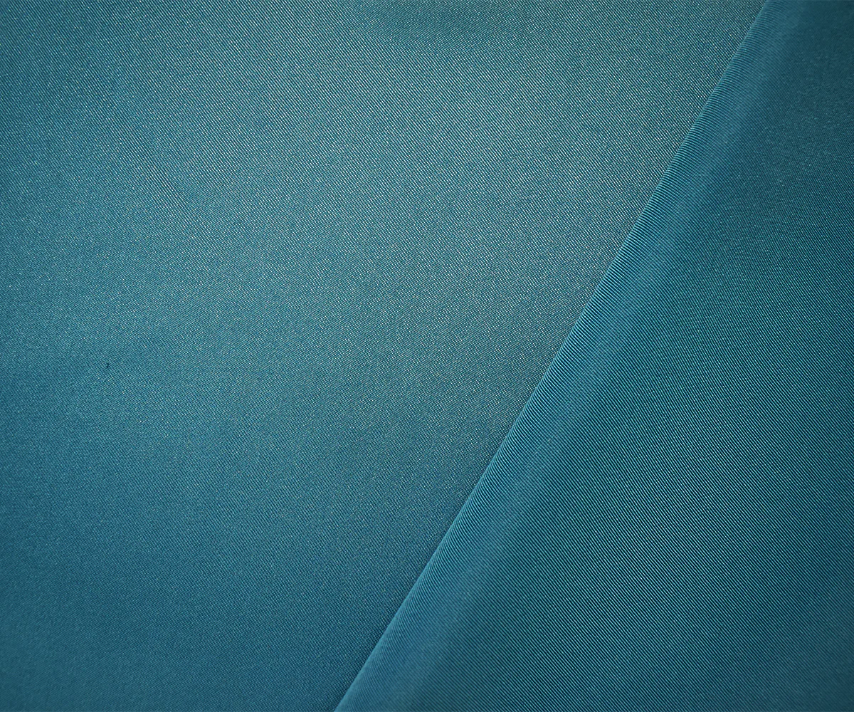 Dark Teal Poly Stretch Spandex Lamour Solid Satin Woven Fabric - Image 2