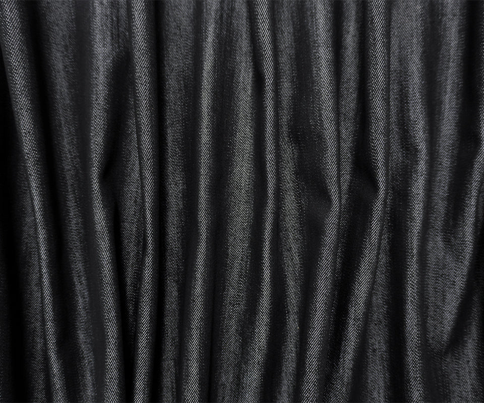 Deep Black 11 oz. Cotton Blend Twill Woven Denim Fabric - Image 2