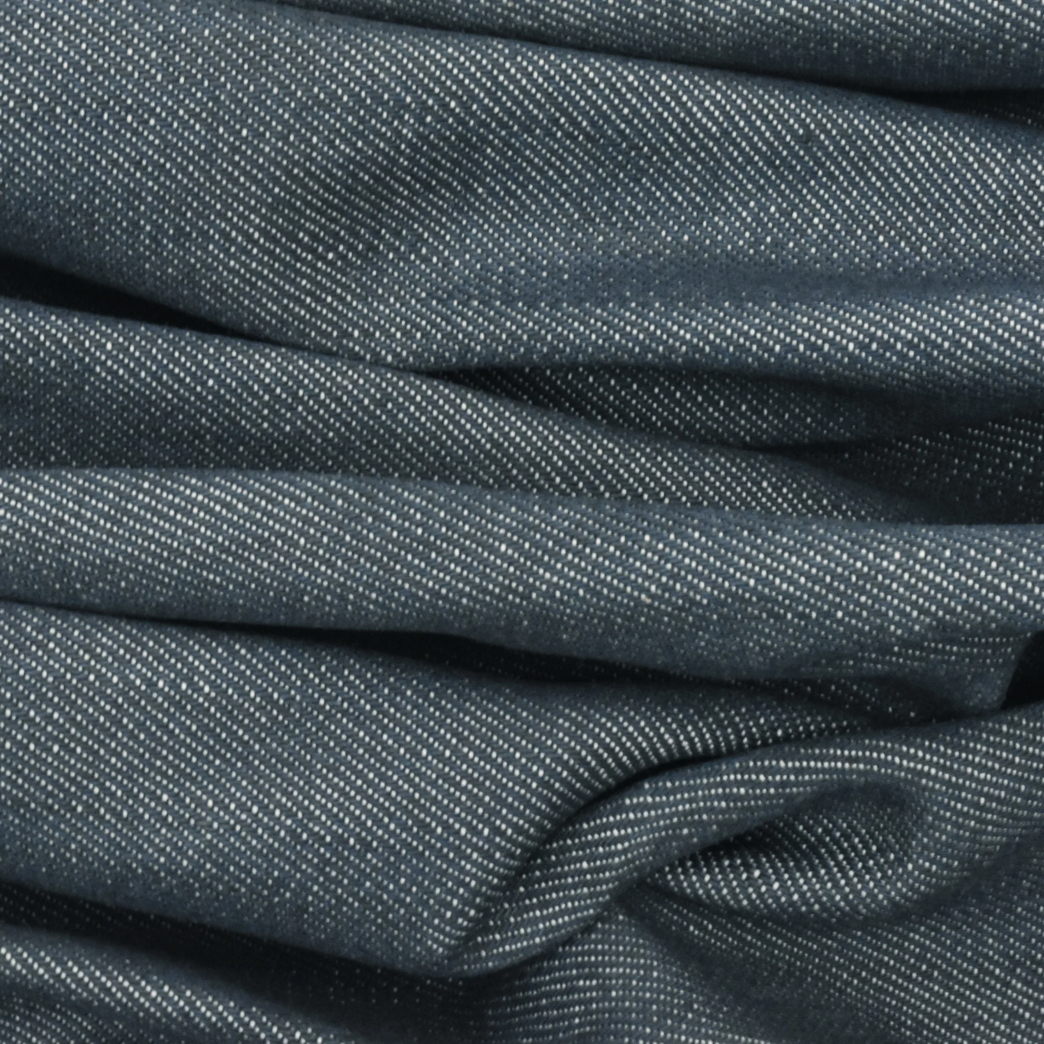 Deep Blue Cotton Japanese Selvedge Slub Denim Fabric - Image 3
