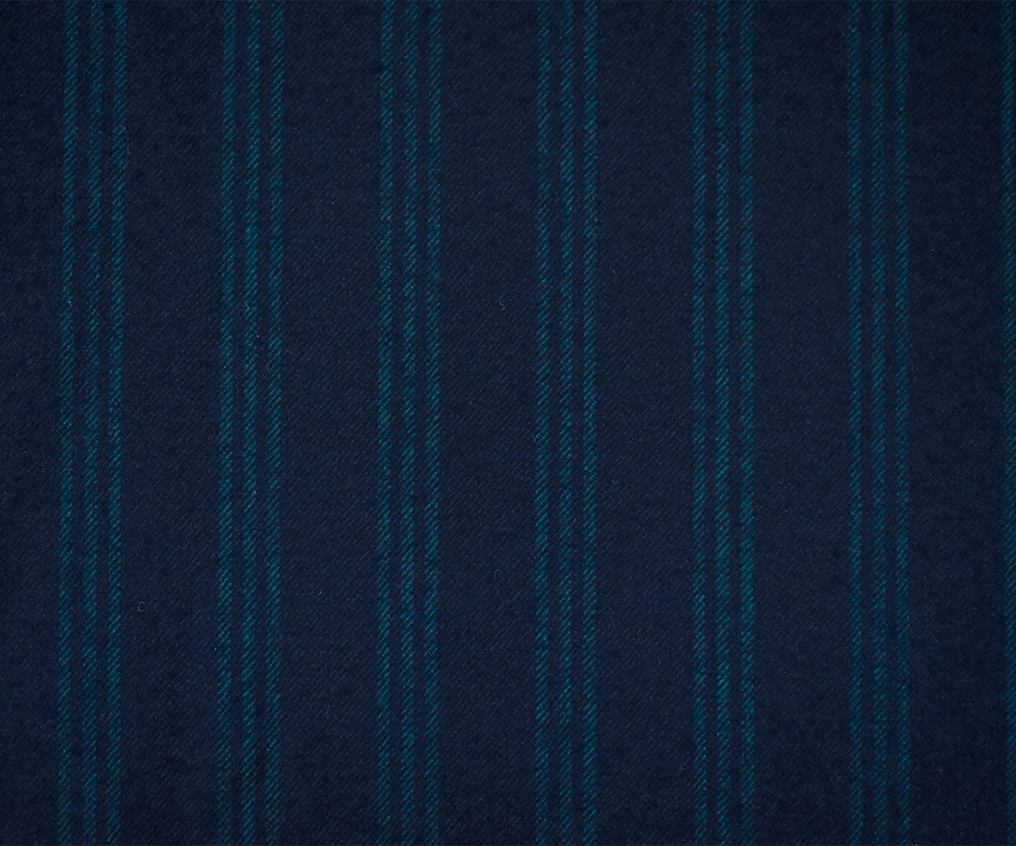 Deep Blue-Green Wool Stripe Twill Woven Suiting Fabric - Image 4