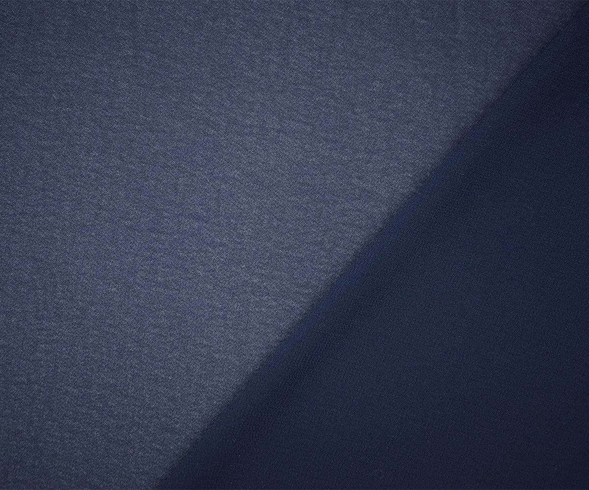Deep Blue Poly Chiffon Woven Fabric - Image 2