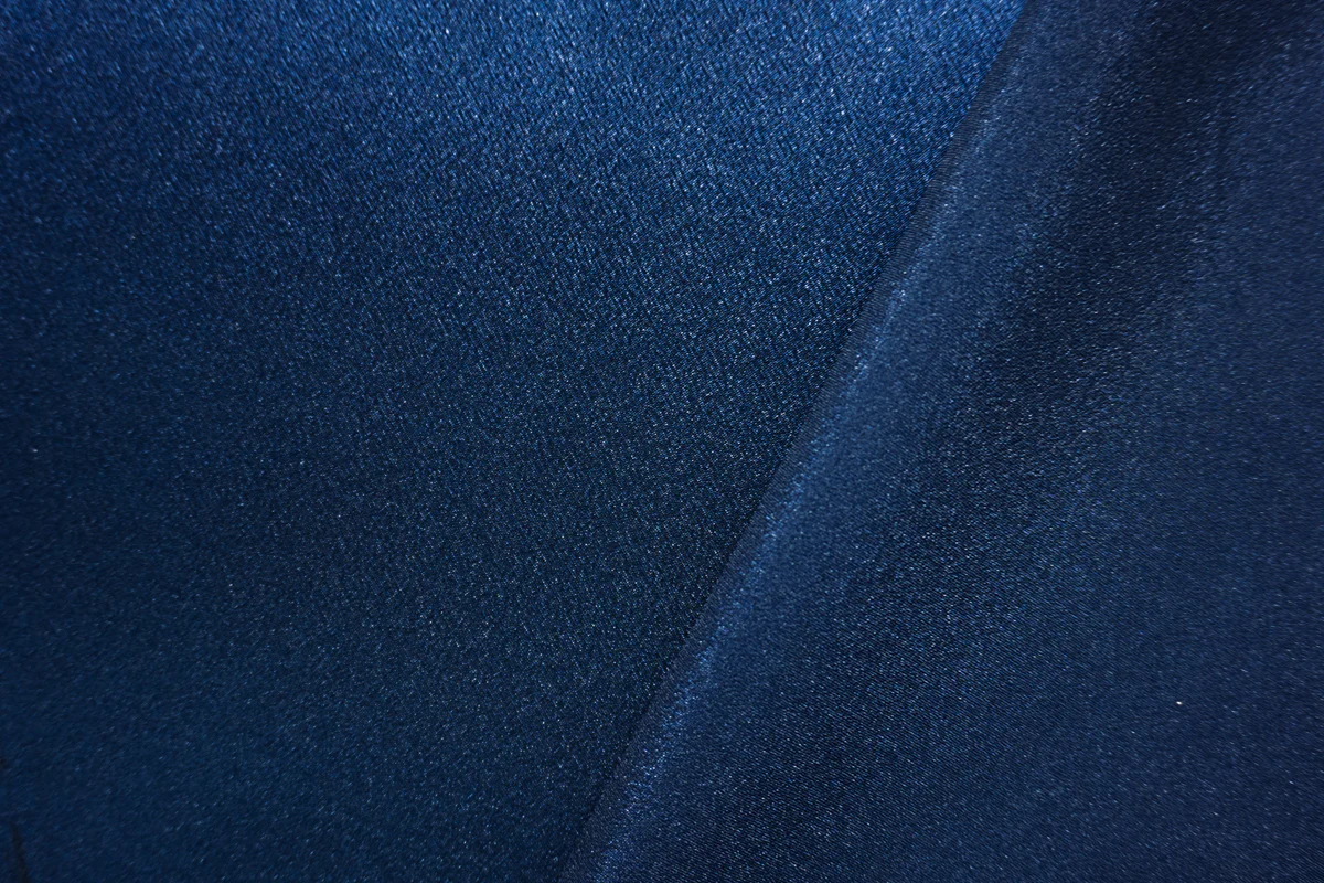 Deep Blue Poly Crepe Back Satin Woven Fabric - Image 2