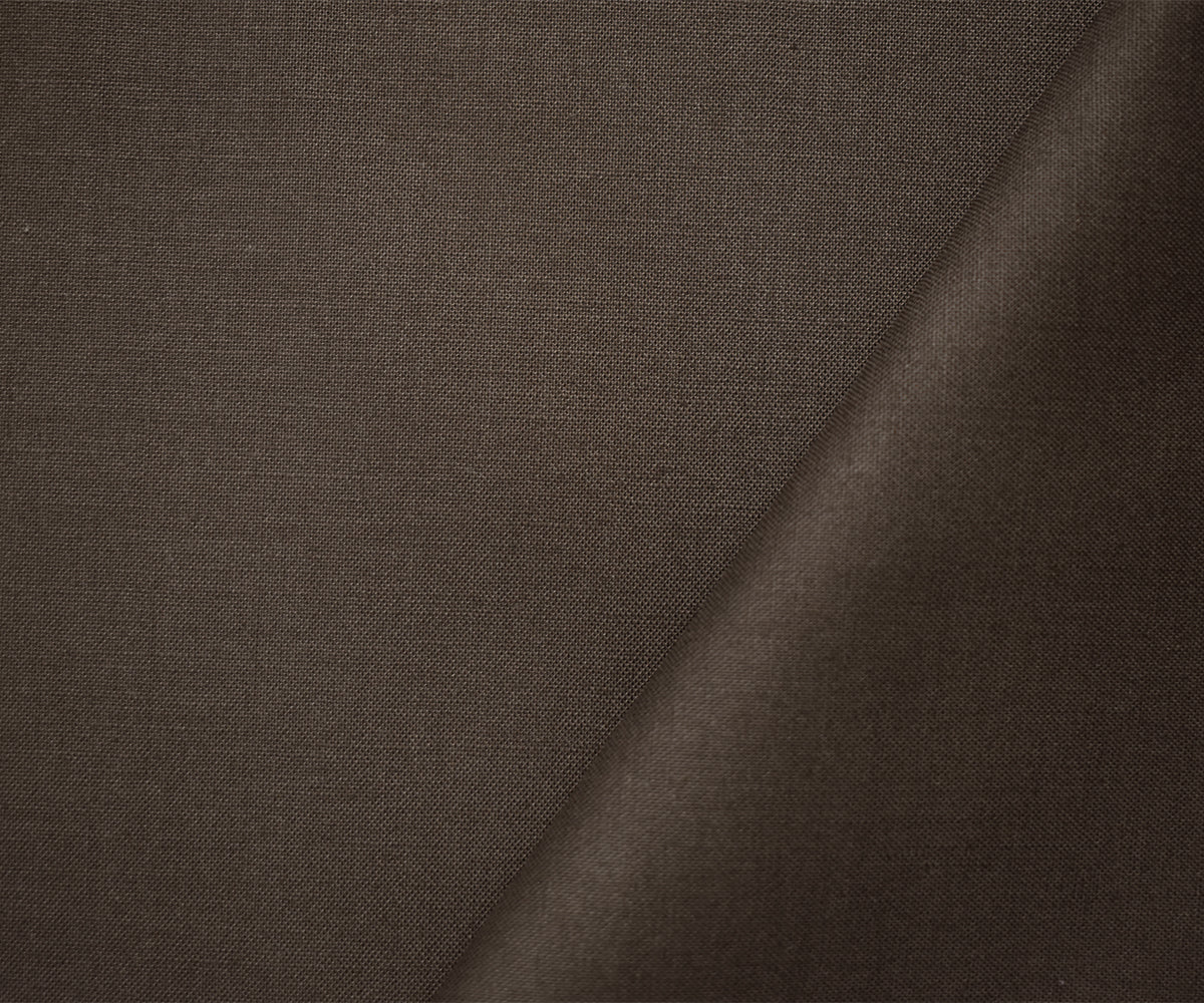 Deep Brown Cotton Solid Quality Quilting Woven Fabric - Image 2