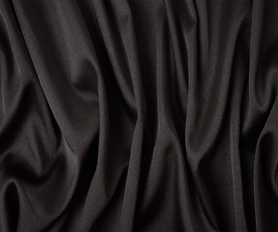 Deep Brown Poly Spandex Stretch Solid Stretch Lamour Woven Fabric - Image 3