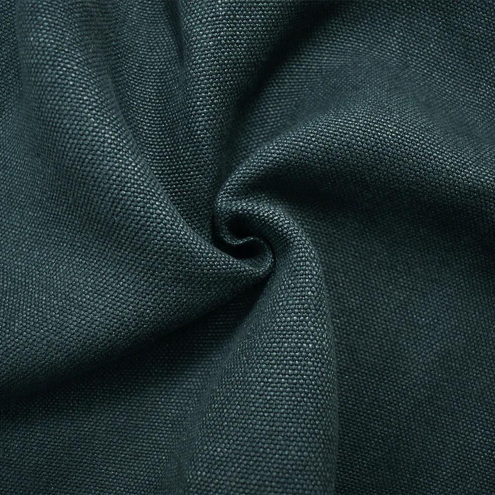 Deep Gray Moygashel Washed Irish Linen Solid Home Decorating Woven Fabric