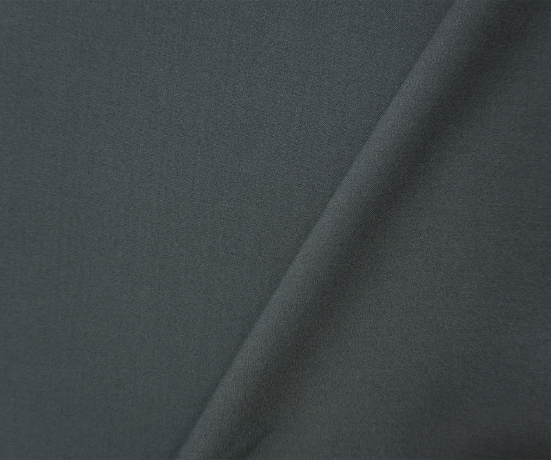 Deep Gray Poly Rayon Spandex Stretch Solid Woven Suiting Fabric - Image 2