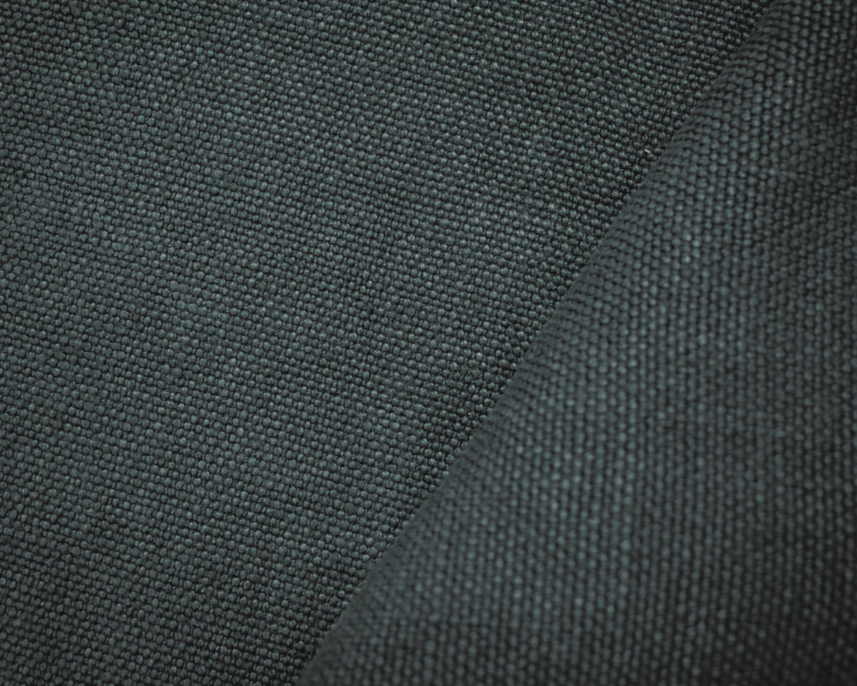 Deep Gray Washed Irish Linen Moygashel Solid Canvas Woven Fabric - Image 2