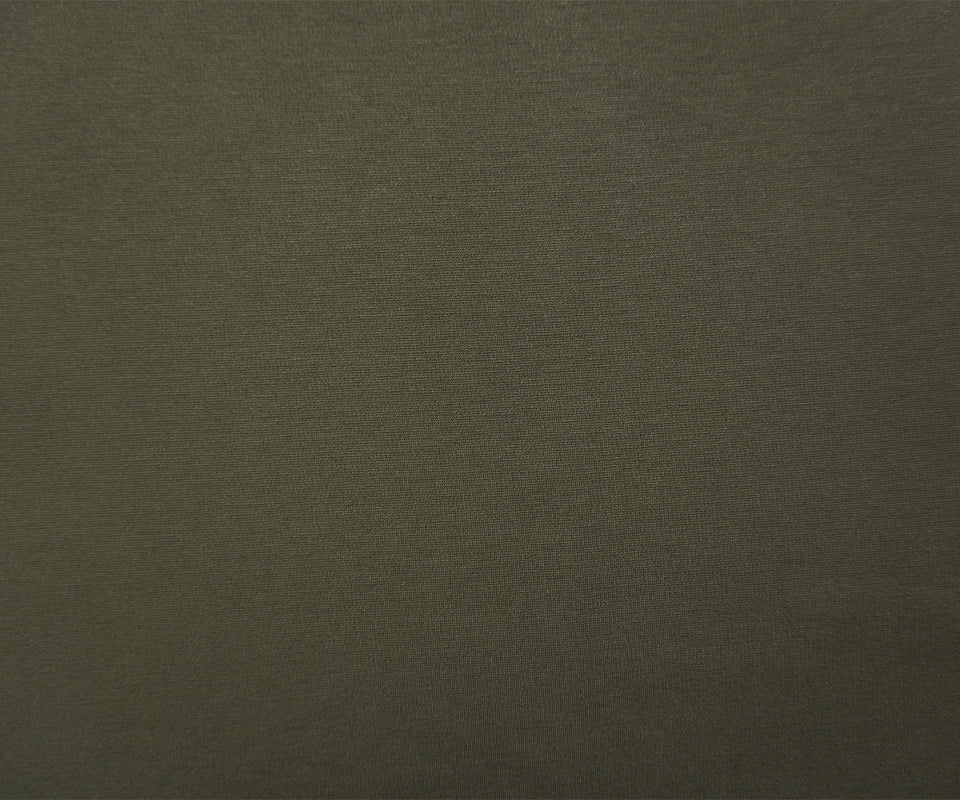 Deep Green Nylon Blend Stretch Solid Ponte De Roma Double Knit Fabric - Image 4