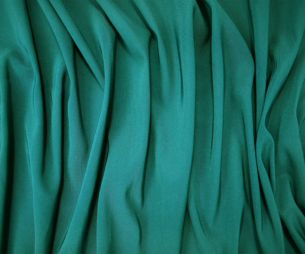 Deep Green Poly Stretch Spandex Lamour Solid Satin Woven Fabric - Image 3