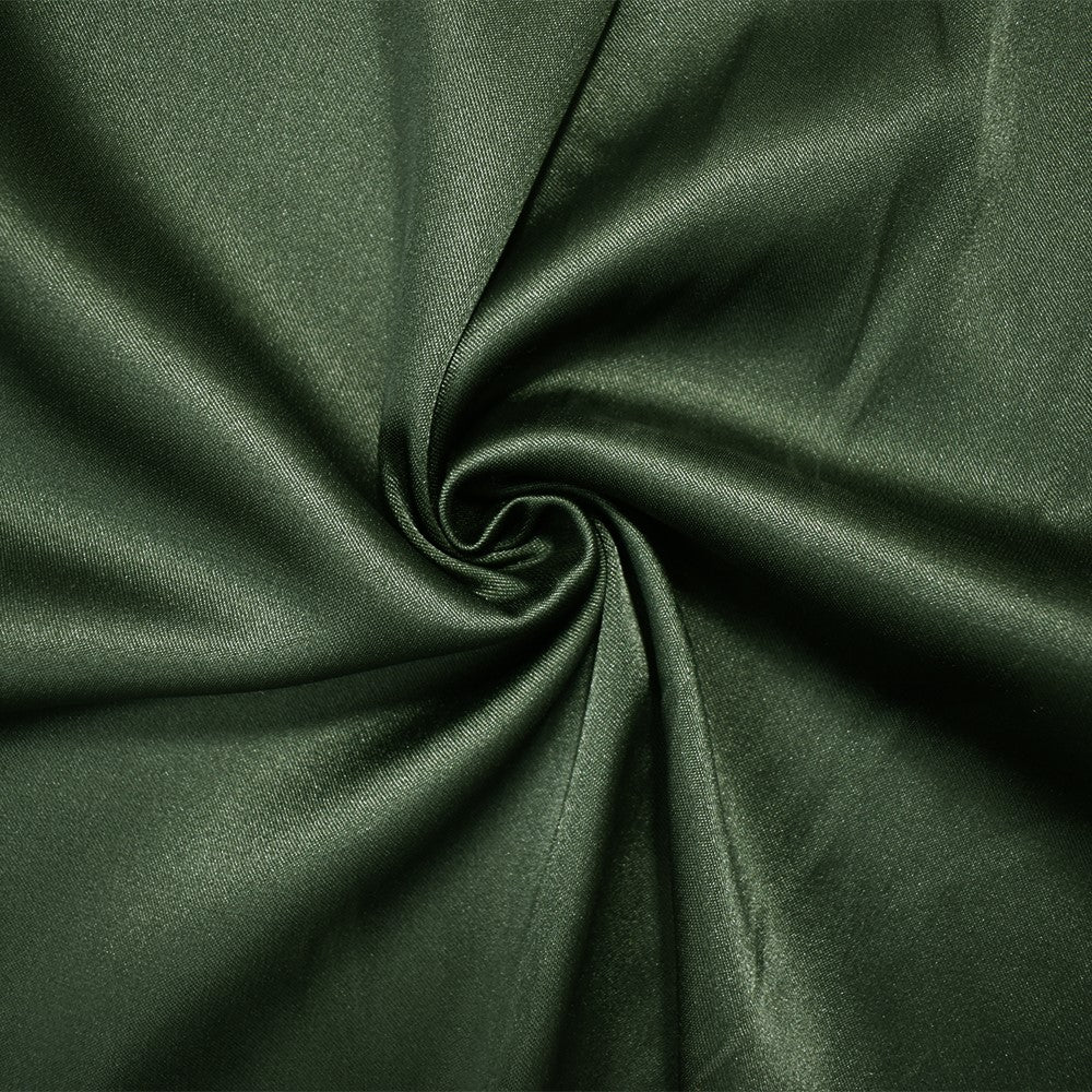 Deep Green Poly Stretch Spandex Lamour Solid Satin Woven Fabric