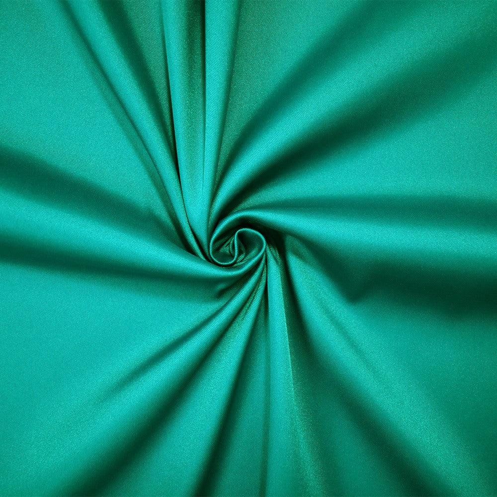 Deep Green Poly Stretch Spandex Lamour Solid Satin Woven Fabric