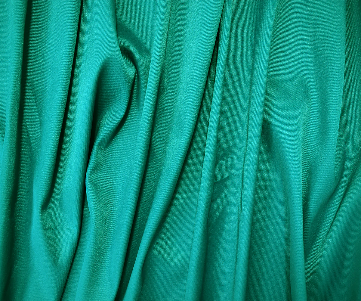 Deep Green Poly Stretch Spandex Lamour Solid Satin Woven Fabric - Image 3