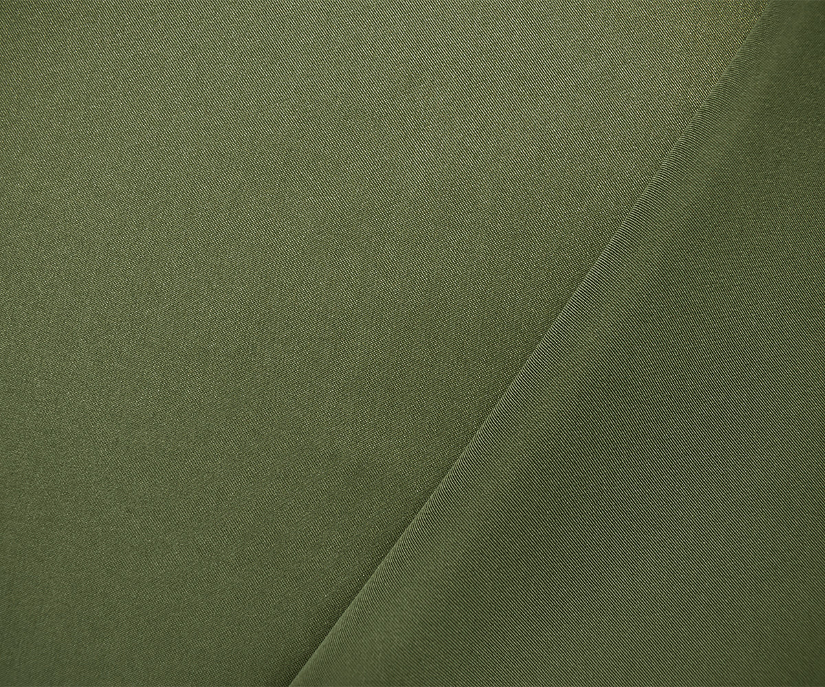 Deep Green Poly Stretch Spandex Lamour Solid Satin Woven Fabric - Image 2