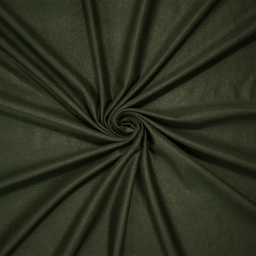 Deep Green Stretch Spandex Solid Microsuede Knit Fabric