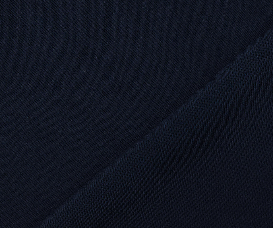Deep Navy Blue Rayon Famous Maker Solid Lawn Woven Fabric - Image 2