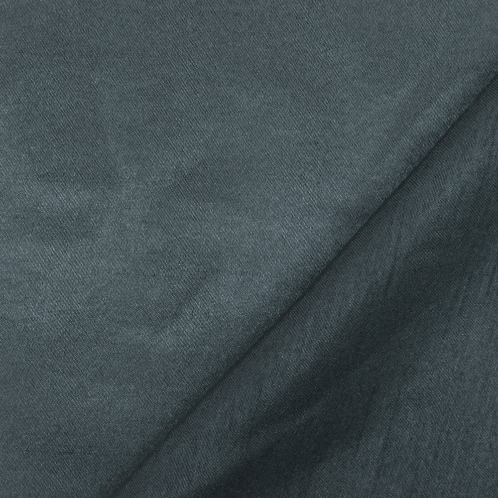 Deep Pearl Gray Solid Poly Antique Satin Woven Fabric - Image 2