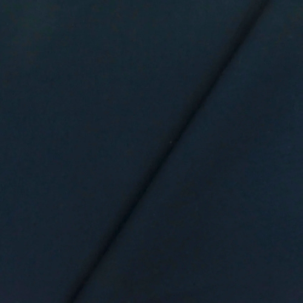 Deepest Blue Solid Polyester-Cotton Poplin Woven Fabric - Image 4