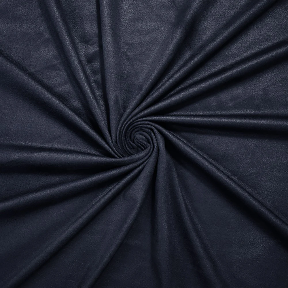 Deepest Blue Stretch Spandex Solid Microsuede Knit Fabric