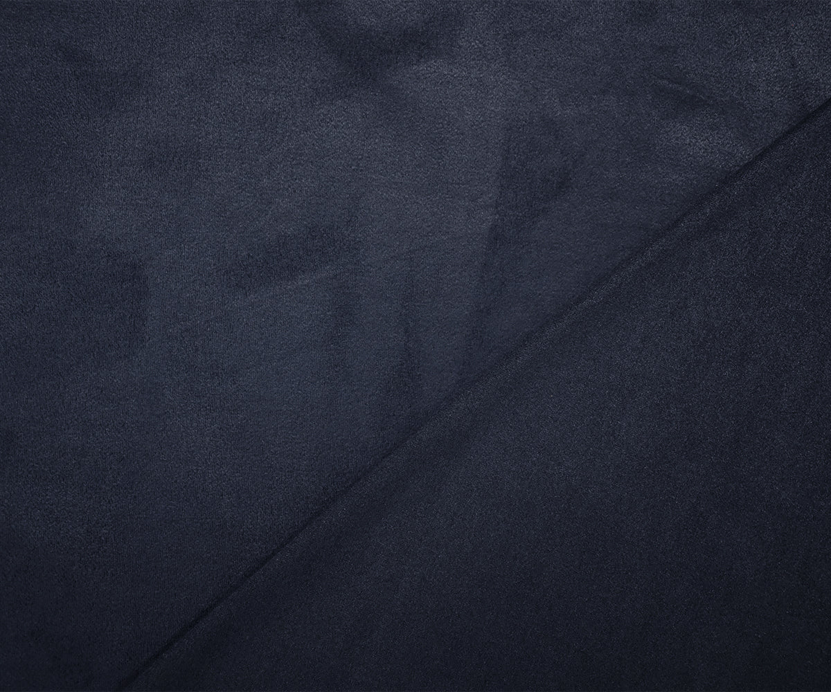 Deepest Blue Stretch Spandex Solid Microsuede Knit Fabric - Image 2