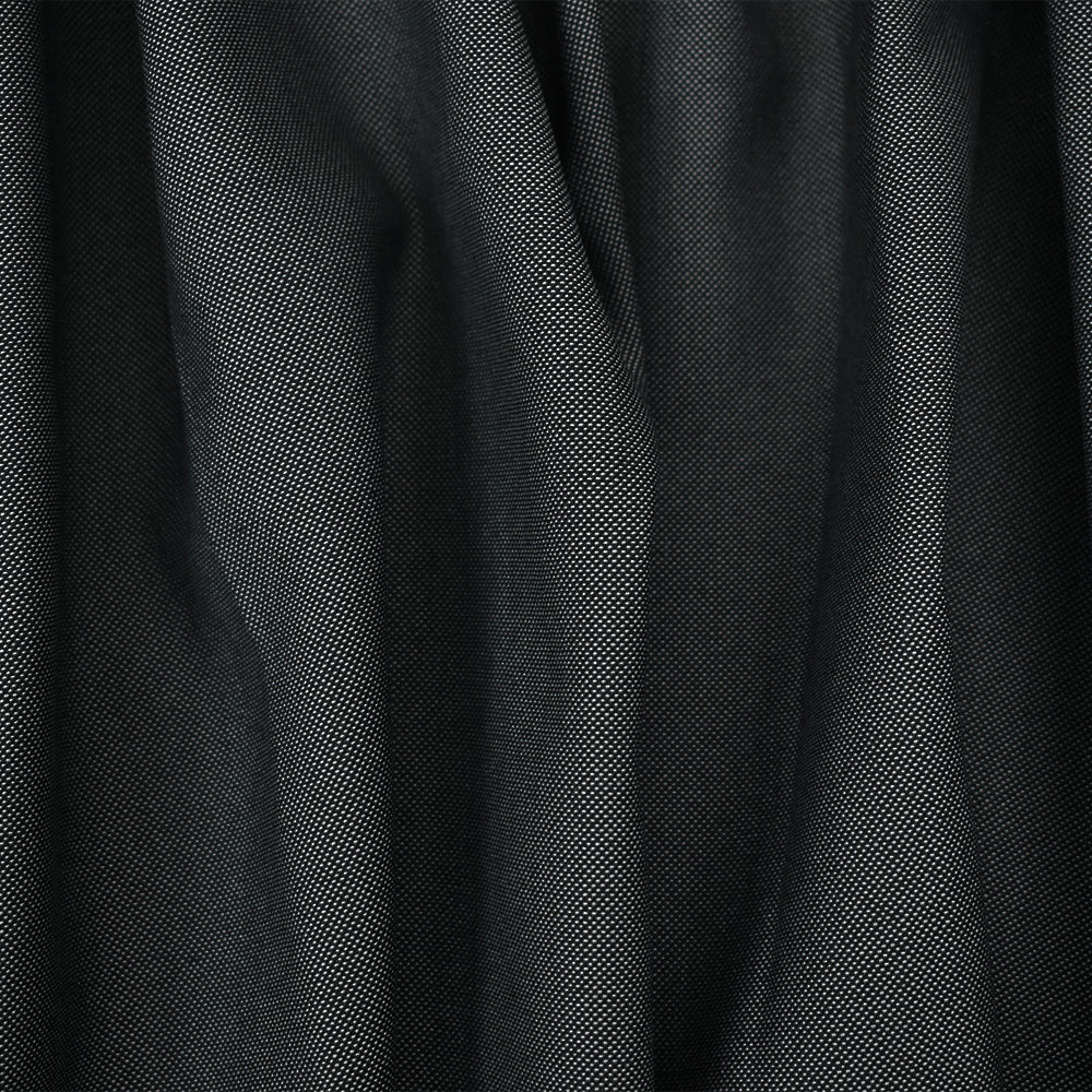 Deepest Gray-White Poly Wool Dobby Shirting Woven Fabric - Image 2