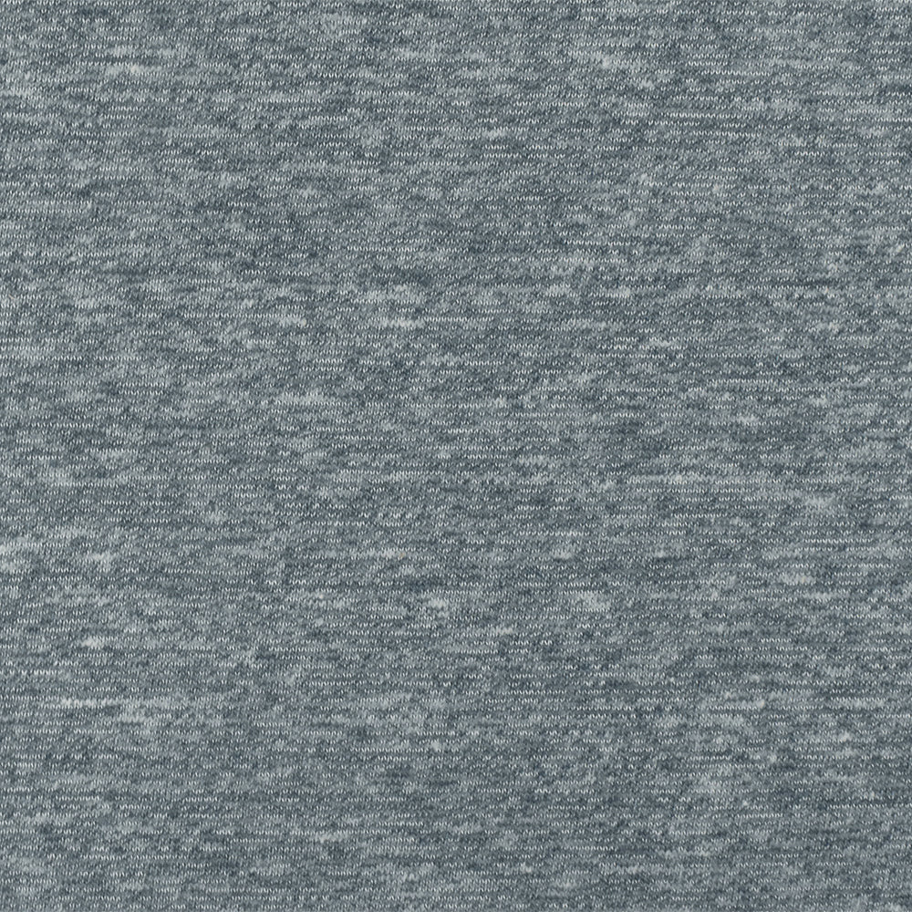 Dusty Blue-Gray-White Slub Stretch Jersey Knit Fabric - Image 3