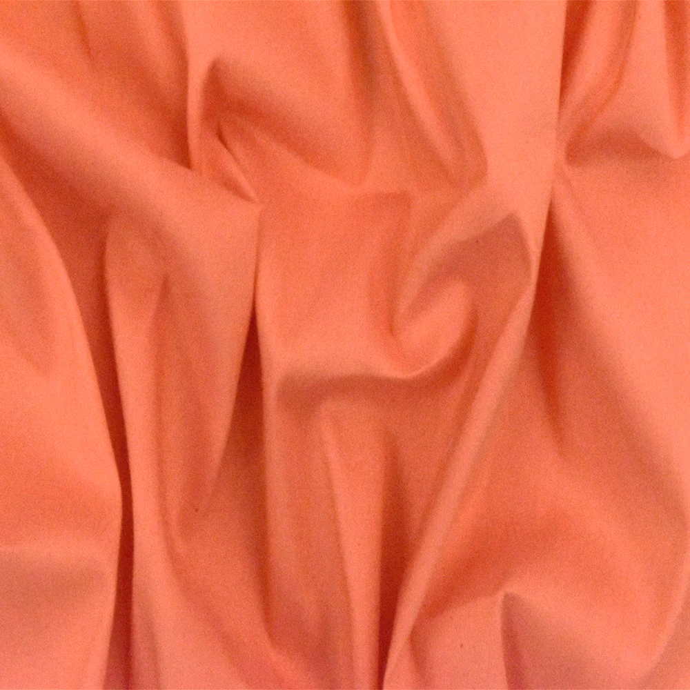 Electric Orange Solid Stretch Cotton Blend Broadcloth Woven Fabric - Image 2
