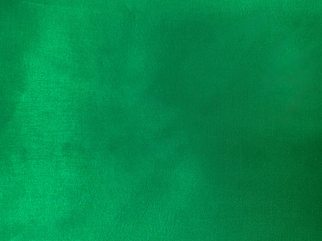 Emerald Green Poly China Silk Solid Lining Woven Fabric - Image 3