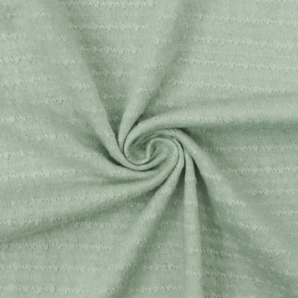Fog Green Texture Stripe Stretch Jersey Knit Fabric