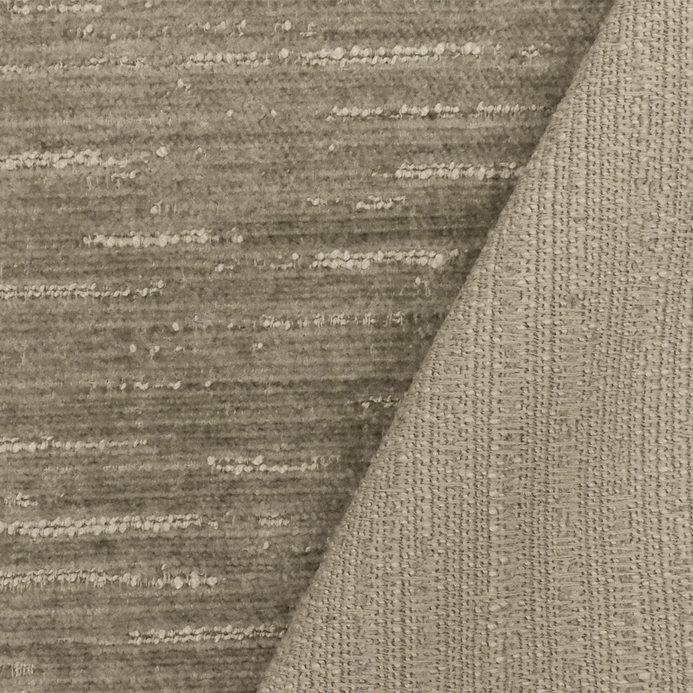 Gray-Beige Slub Poly Chenille Woven Home Decorating Fabric - Image 3