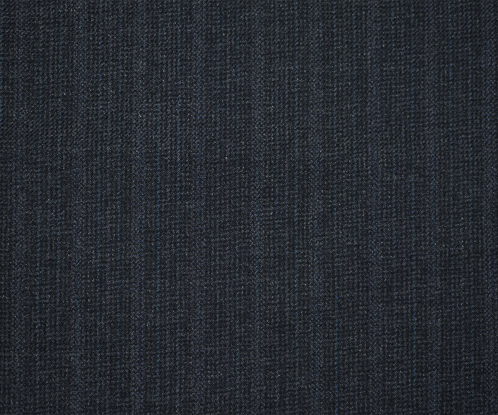 Gray-Black-Blue Wool Poly Faded Texture Stripe Twill Woven Suiting Fabric - Image 4