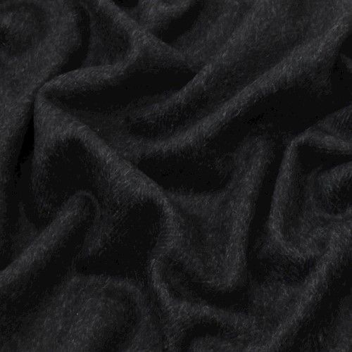 Gray/Black Brushed Herringbone Wool Blend Jacketing Fabric - Image 4
