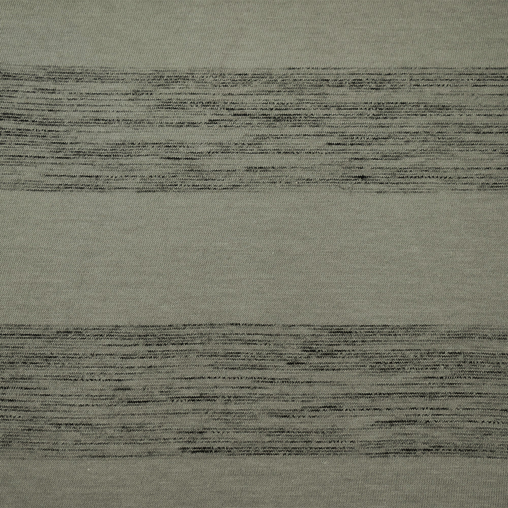 Gray-Black Cotton Stretch Spandex Texture Stripe Jersey Knit Fabric
